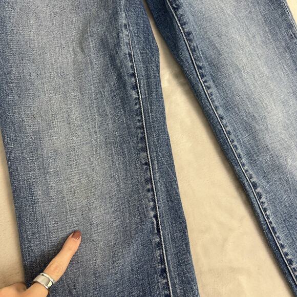 Flying Monkey Jeans Womens 26 Blue Denim Distressed High Rise Straight Stretch - Picture 2 of 13